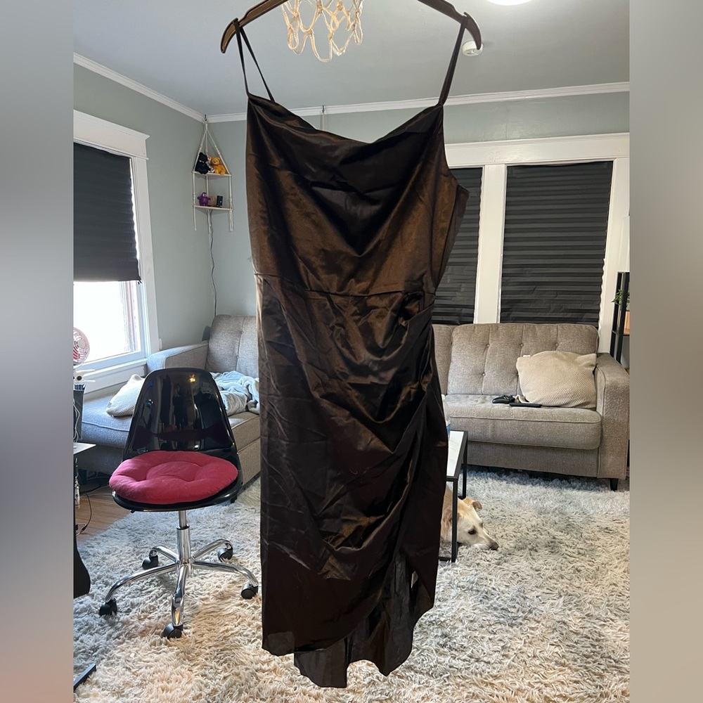 Micas Black Slit Dress Size XL